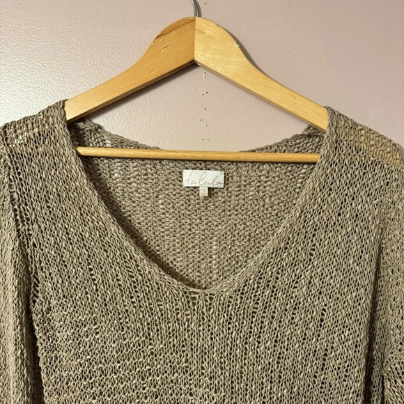 Aritzia Talula Asymmetrical Open Knit Sweater Women Size S - Picture 6 of 10